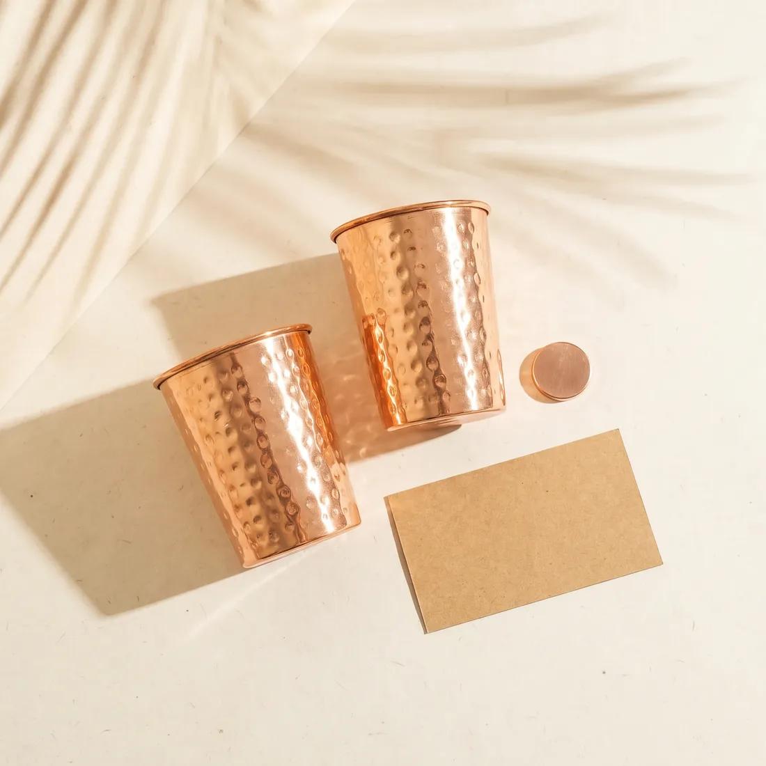 What's inside every Coppora box: two hand-hammered copper cups, a magnet self-test, and the care guide.