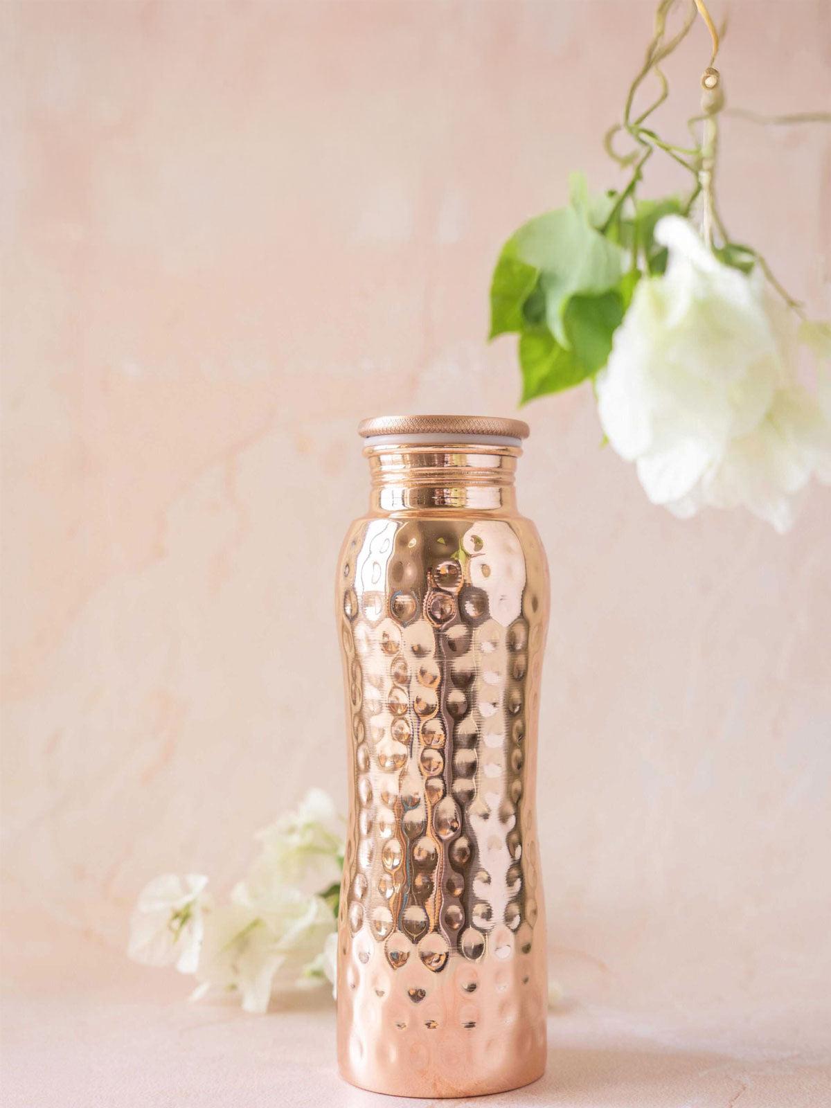 Coppora Hand-Hammered Pure Copper Water Bottle - photo 5