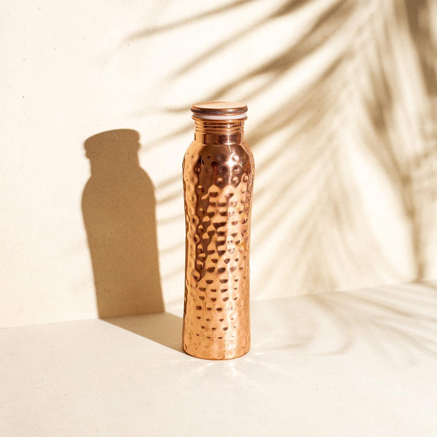 Coppora Hand-Hammered Pure Copper Water Bottle