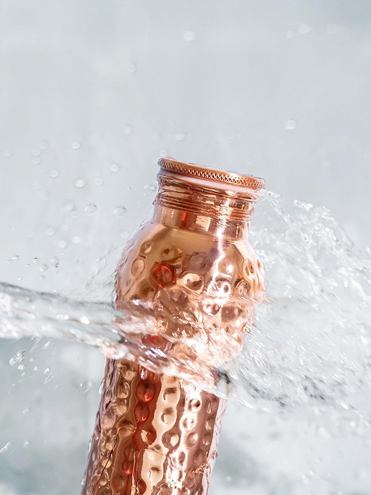 Coppora Hand-Hammered Pure Copper Water Bottle - photo 6
